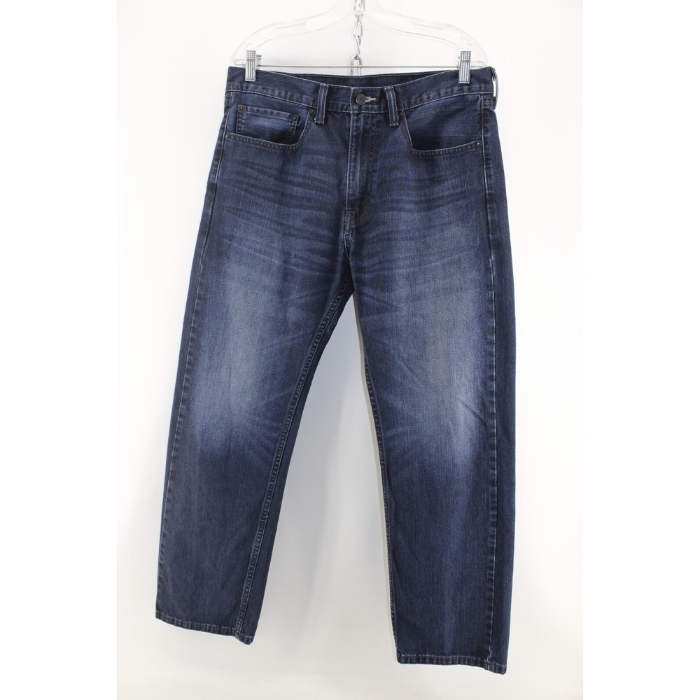 Levi's 505 Straight Leg Jeans Mens Size 34x30 Blue Medium Wash Denim Zip Fly